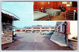 Postcard Montreal West End Motel Montreal Canada Multi View Old Cars Room View - £3.93 GBP