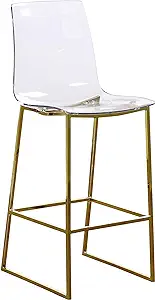 Lumen Collection Modern Contemporary Acrylic Counter Stool With Stainles... - $368.99