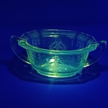 Yellow Depression Glass Princess Pattern Sugar Bowl - No Lid! - $18.69