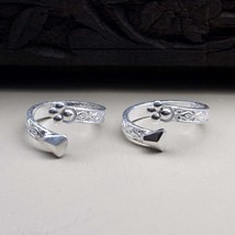 Trendy Real Sterling Silver Indian Style Toe Ring Pair - $26.13