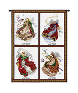 34x26 CELESTIAL ANGELS Christmas Holiday Religious Tapestry Wall Hanging - £64.21 GBP