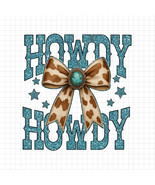 Western Coquette Howdy PNG, Turquoise Cowhide, Western Mama PNG, Cowgirl... - $2.50