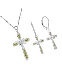 Women&#39;s Cross Necklace Sterling Silver Infinity - $365.74