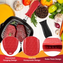 Cast Iron Handle Cover, 10 Packs Silicone Pot Holders, Cast Iron Handle Covers H - £16.00 GBP