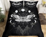 Death Moth Duvet Cover Set Queen Size Galaxy Sun And Moon Comforter Cove... - £56.12 GBP