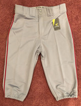 Easton Pro + Knicker Piped Adult Men&#39;s Gray/Red XL Baseball Pants A16710... - $19.79