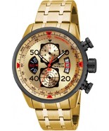 Invicta Men&#39;s 17205 AVIATOR Analog Display Japanese Quartz Gold Watch - £124.27 GBP