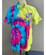 Ralph Lauren Button Down Classic Fit Short Sleeve Tie Dye Cotton Shirt S... - $24.74