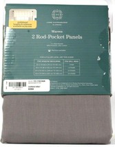 1 Ct Home Expressions 84" 2 Rod Pocket Panel Set Warren 40in x 84in Warsaw Gray image 2