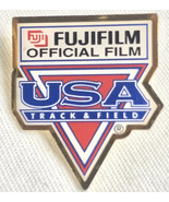 Fujifilm official USA Track Field pin badge AMINCO Gold Tone Olympics - £7.86 GBP