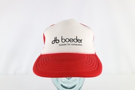 Vintage 90s Boeder For Computers Spell Out Roped Trucker Hat Cap Snapbac... - £27.57 GBP