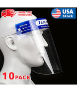 10Pcs Safety Full Face Shield Reusable Washable Face Mask Clear Protecti... - £22.01 GBP