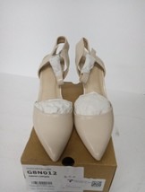 Women&#39;s Stilettos Heels Pump Sandals Backless Ankle Strap Closed Toe Tan... - $20.66