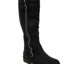 XOXO Women Knee High Riding Boots Mertle-c Size US 5M Wide Calf Black  - £29.59 GBP