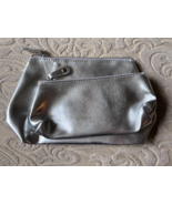 Macy's Set of 2 Silver Cosmetic Bags Zipper Closer - Brand New - $10.00