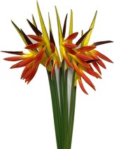 Corkwaw 8 Pack 21-1/2 Inch Bird Of Paradise, Green Plant Artificial Flowers For - £33.07 GBP