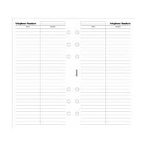 Filofax Personal Name and Telephone Number  - $12.00