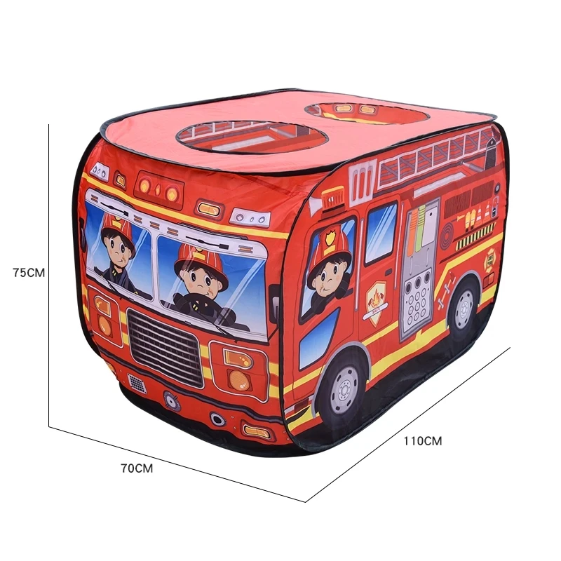 Play Play&#39;s Tent Popup Play Tent Toy Outdoor FolAle Playhouse Fire Truck Police  - £31.60 GBP