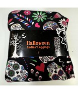 Bobbie Brooks Halloween Leggings size L large - Black/Skulls/Day of the ... - $11.68 CAD