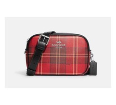 COACH Jamie Camera Bag With Tartan Plaid Print Red/Black Multi - $170.00
