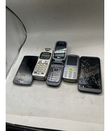 Lot of 5  Vintage Cell Phones Access - Samsung  LG Panasonic HTC For Parts - $452.18 MXN