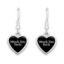 54795 Texas Tech Spirit Heart Slogan Earrings - £14.23 GBP