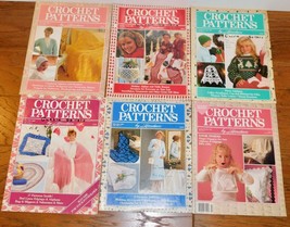 Lot 6 Crochet Patterns by Herrschners Magazine 1988-1990 Afghans Baby Holiday+++ - £7.03 GBP