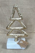 Mud Pie Small Marble Gold Tree Decor Festive Christmas Holiday Figure - £10.87 GBP