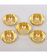 100% Pure Handmade Small Solid Brass Bowl, Pack Of 5 For Puja, Weeding, ... - $22.77