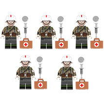 5pcs WW2 German Army Medical Service Combat Medic Minifigure Toys Gift - £14.96 GBP