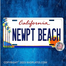 Newport Beach California city Aluminum  License Plate Tag NEW - £15.55 GBP