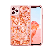 Real Sea Shell Rose Gold Foil Confetti Case Cover for iPhone 11 6.1&quot; ROSE GOLD - £6.84 GBP