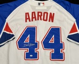 Hank Aaron Signed Atlanta Braves Baseball Jersey COA - £390.13 GBP