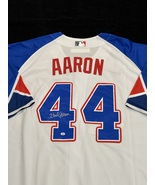 Hank Aaron Signed Atlanta Braves Baseball Jersey COA - £393.04 GBP