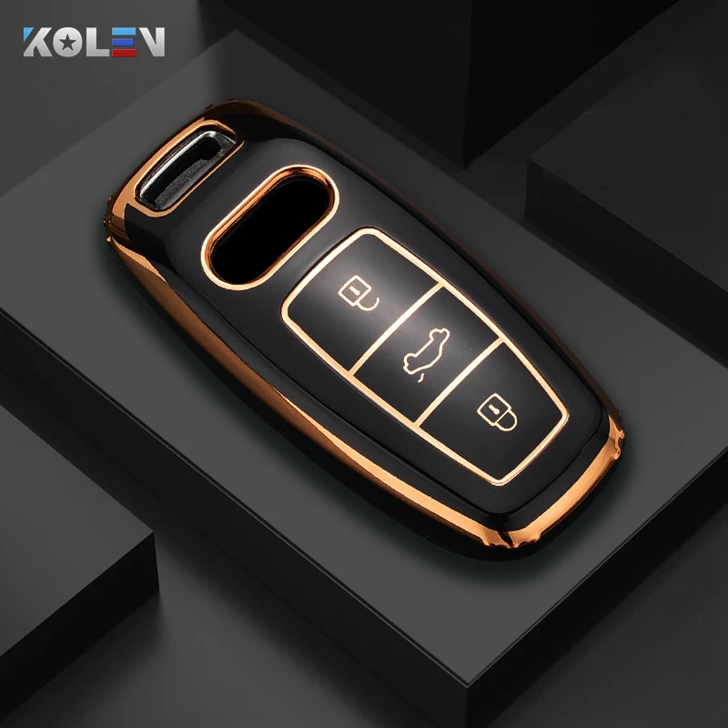 Fashion TPU Car Remote Key Case Cover Shell  For Audi A6 A7 A8 E-tron Q5 Q8 C8 - £9.54 GBP