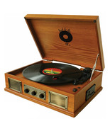 Back To The 50&#39;s 3-Speed Wooden Turntable - £104.76 GBP