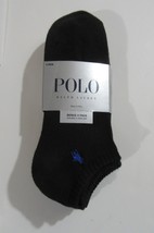 Polo Ralph Lauren Mens Low Cut Socks Black with Multicolor Ponys 4 pack - $24.99