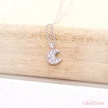 Tiny Crescent Moon Necklace - £13.55 GBP