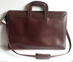 Briefcase Twin Handle Grip bridle hide leather with shoulder strap (17&quot;x12&quot;x3&quot;) - £113.12 GBP