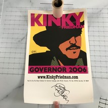 Kinky Friedman For Governor Poster 2006 Signed Autographed - £22.24 GBP