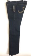 Rock &amp; Republic Lowrise Straight Stella Women Denim Jeans Blue Gold &quot;R&quot; Size 31W - £53.13 GBP