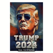 Trump 2024 12x18” Burlap MAGA Garden Flag NWT - $8.90