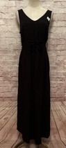 Time And Tru Maternity Black Maxi Dress Sleeveless Relaxed Fit Rayon Siz... - $32.00