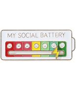 &quot;My Social Battery&quot; Emotion Scale Pin/Brooch 3 Pack White! New in Package - $13.92 CAD