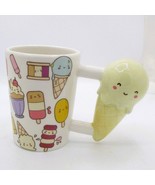 Ice Cream-Themed Ceramic Mug With Ice Cream Cone Handle &amp; Cute Popsicle ... - €6,73 EUR