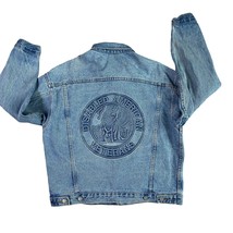 TYCA Disabled Americans Veterans Denim Jean Jacket Large Blue Vintage USA made - £17.69 GBP