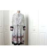 Vintage 70s Womans Dress Bleeker Street Jonathan Logan 10 Medium Long Sleeves - $45.54