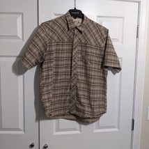 Cabela&#39;s Outfitter men&#39;s short sleeve plaid shirt mens size large - £7.62 GBP