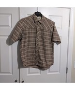 Cabela&#39;s Outfitter men&#39;s short sleeve plaid shirt mens size large - £7.39 GBP