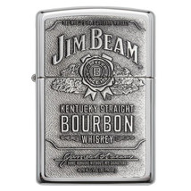 Zippo Lighter - Jim Beam Pewter Emblem High Polish Chrome ( C - 18) - 25... - $44.63